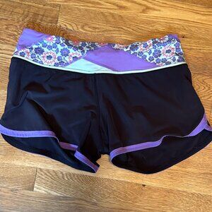 Lululemon Gray Shorts with Pattern Waistband